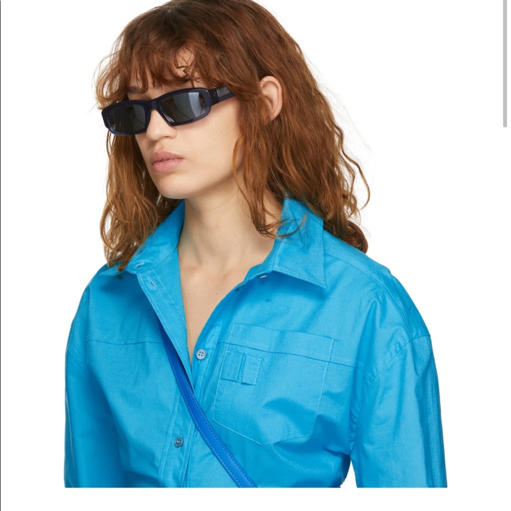 JACQUEMUS Navy 'Les Lunettes Altu' Sunglasses